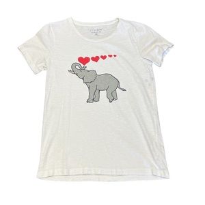 J. Crew Valentine Hearts Elephant Tee